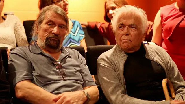 ابراهیم گلستان (راست) و اسماعیل خویی