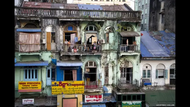 Kota tua Yangon, 2012