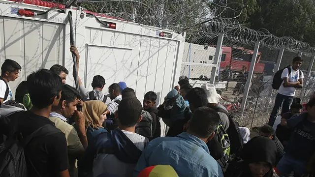 Мигранты на венгерской границе