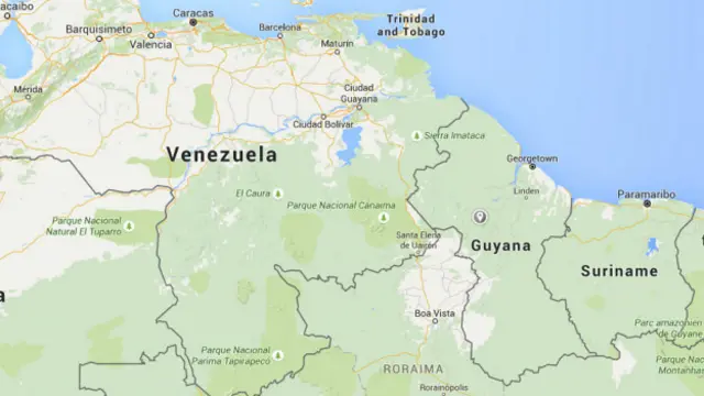 Mapa de Guyana