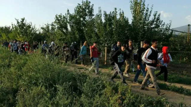 Xorvatiyaya miqrantlar Serbiyadan gəlib.