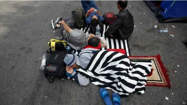 सर्बिया में फंसे शरणार्थी