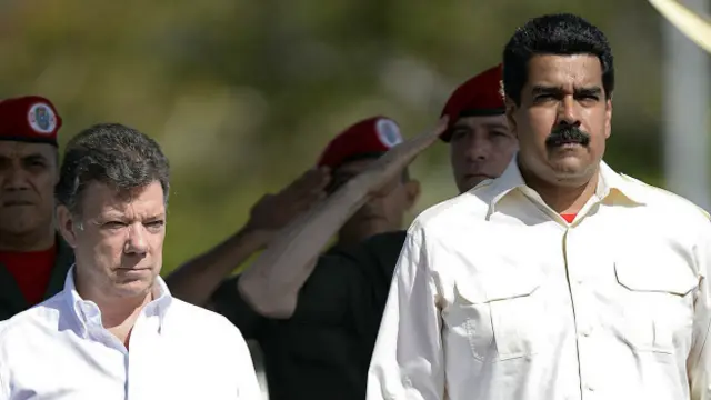Juan Manuel Santos y NIcolás Maduro.