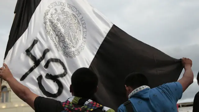 Protesta por los 43 estudiantes desaparecidos en México