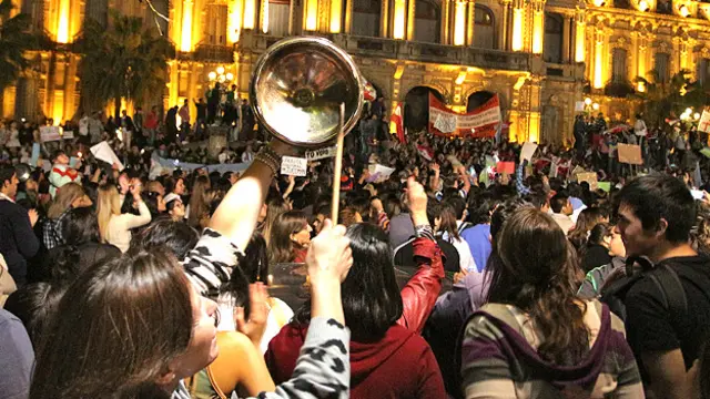 Protestas en agosto frente a la casa de gobierno de Tucumán 