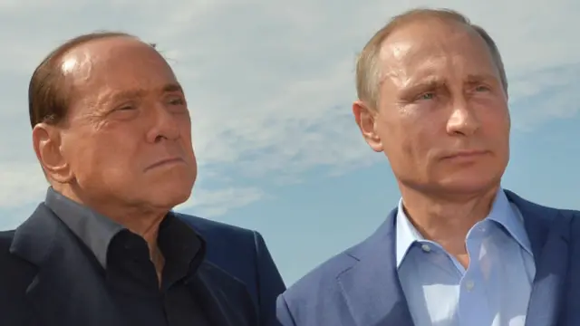 Сильвио Берлускони и Владимир Путин