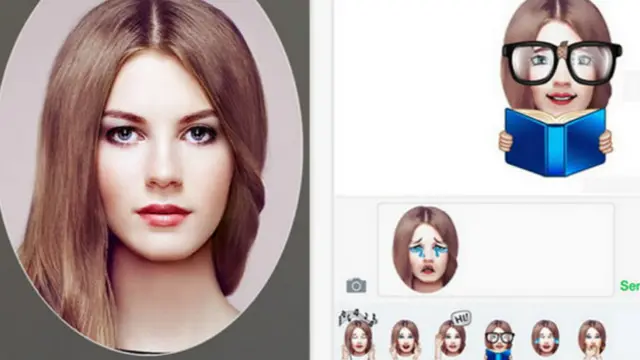 Una vez terminados, los emojifaces pueden utilizarse como otros emoticonos.