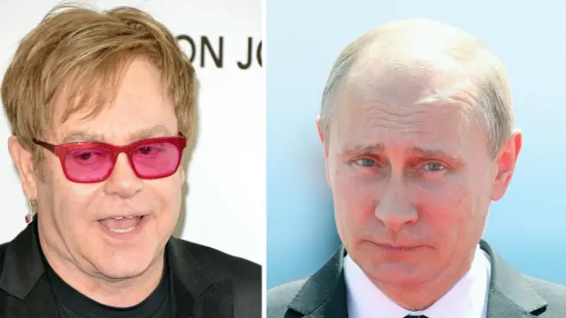 Элтон Джон и Владимир Путин