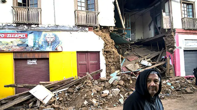Casas destruidas en Illapel