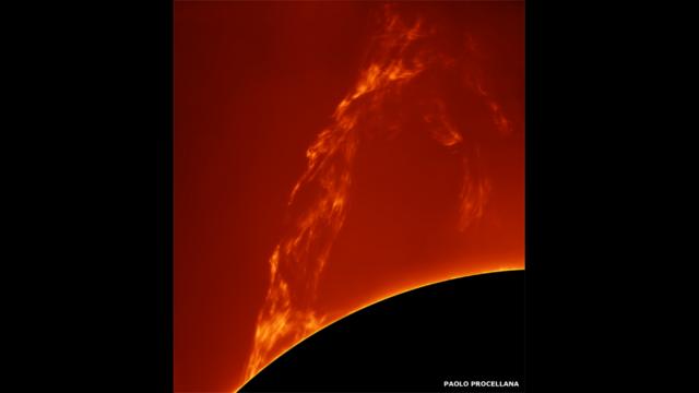 Huge Prominence Lift-off - by Paolo Porcellana (Our Sun, Winner)