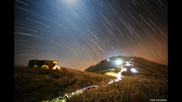 Sunset Peak Star Trail by Chap Him Wong (People and Space, Winner)