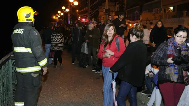 Evacuados en Valparaíso