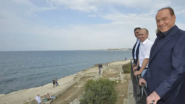 Vladimir Putin y Silvio Berlusconi