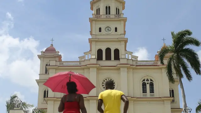 教皇周六(19日)在El Cobre 教堂举行弥撒。