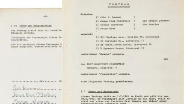 Kontrak pertama Beatles