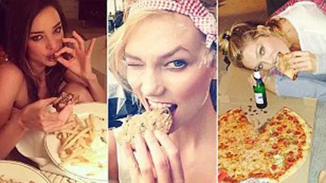 模特走秀前的大吃特