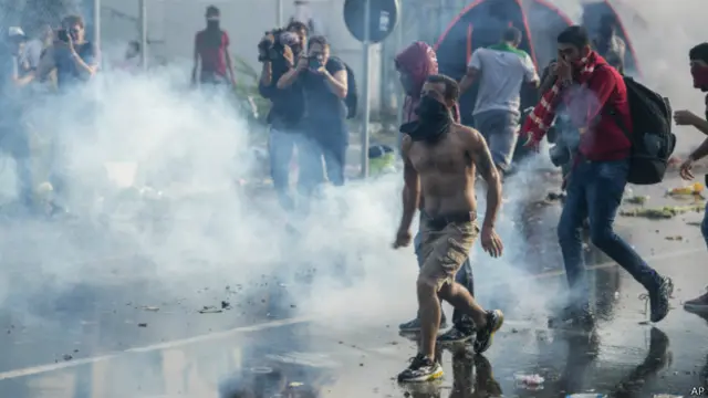 ہنگری میں پناہ گزینوں کا احتجاج