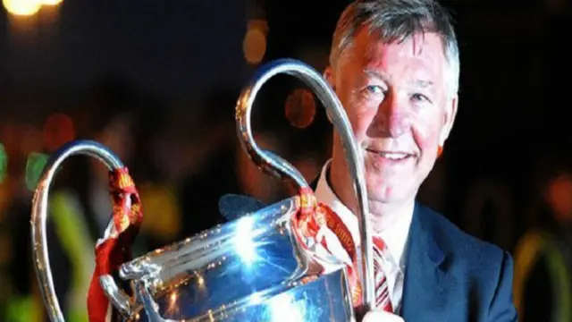 حصل فيرغسون على دوري أبطال أوروبا عام 1999 أمام بايرن ميونخ و2008 أمام تشيلسي