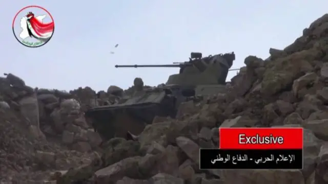 На кадрах, недавно обнародованных сирийской армией, виден один из новейших российских БТР