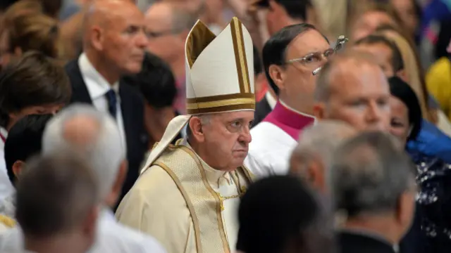 Papa Francisco em celebração no Vaticano (Foto: Maurizio Brambatti/EPA)