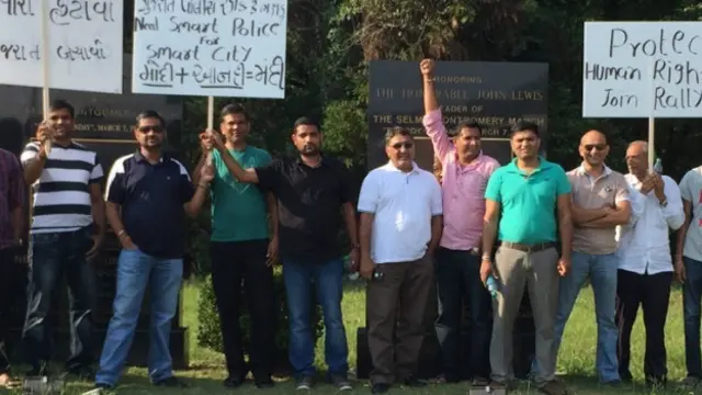 प्रधानमंत्री नरेंद्र मोदी के खिलाफ प्रदर्शन.