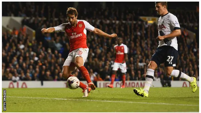 Ini laga pertama Mathieu Flamini di musim ini, dan langsung mencetak dua gol
