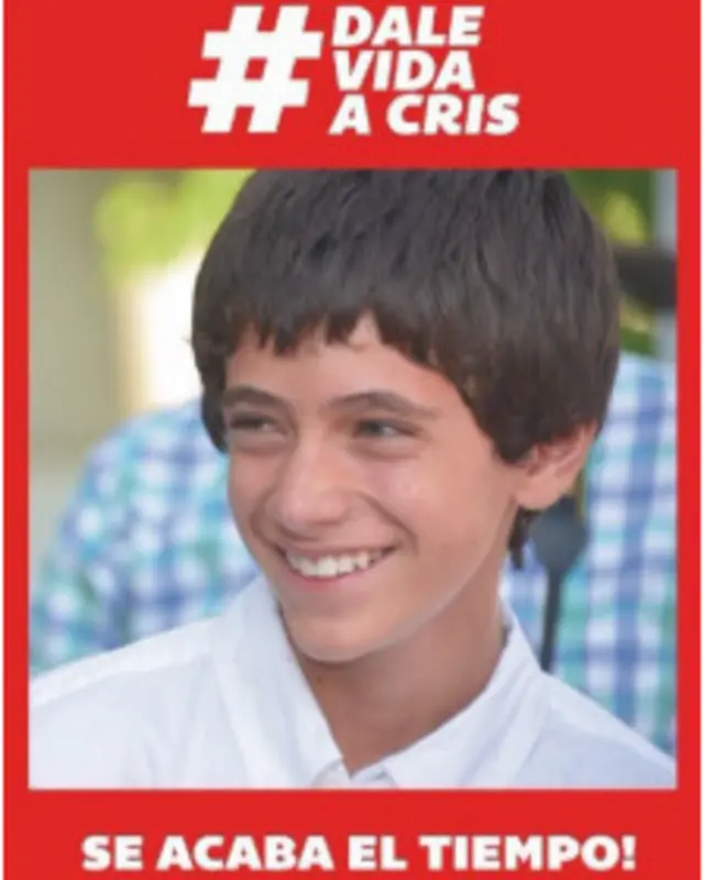 Lema de la campaña en redes sociales: Dale vida a Cris
