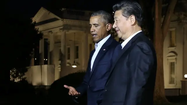 美国总统奥巴马与中国国家主席习近平