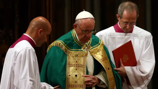 El papa Francisco en la catedral de San Patricio