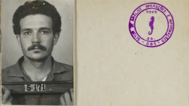 Ficha de las fuerzas de seguridad brasileñas sobre Lúcio Bellentani, militante comunista detenido en una fábrica de Volkswagen en 1972