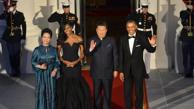 習近平夫婦與奧巴馬夫婦出席白宮國宴