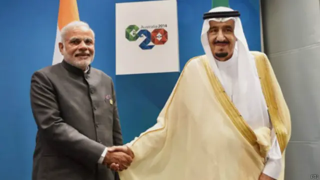 नरेंद्र मोदी और सऊदी के शाह सलमान