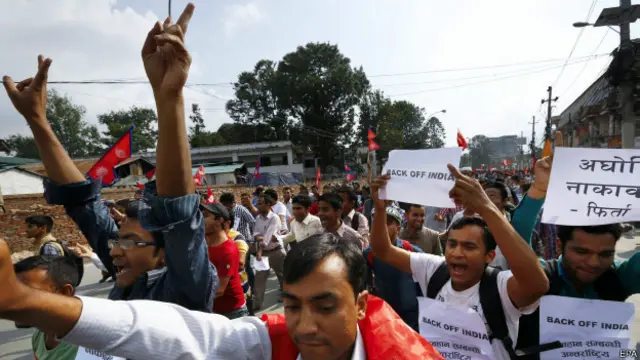 नेपाल में छात्रों का भारत विरोधी प्रदर्शन