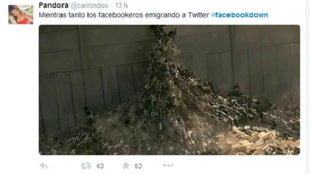 Esta usuaria bromeaba con una imagen de una conocida película de zombies.