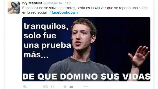 Otros ironizaban con el poder del dueño de Facebook sobre las masas.
