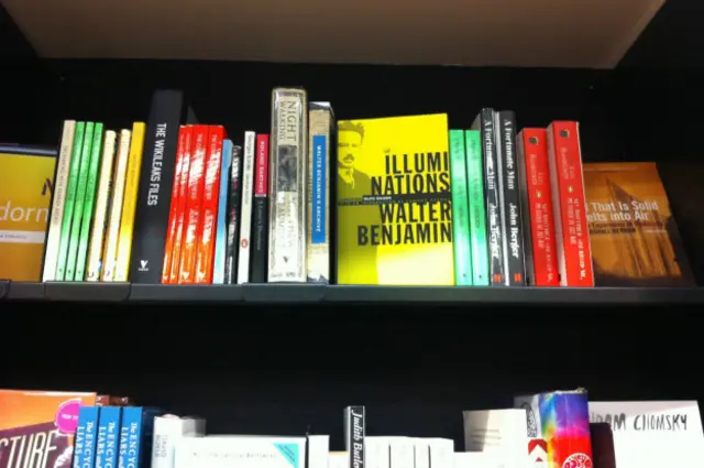 Книги на полке в магазине