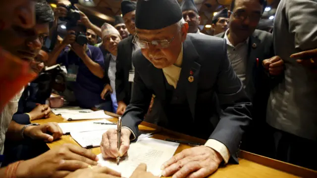 नेपाली प्रधानमंत्री केपी ओली