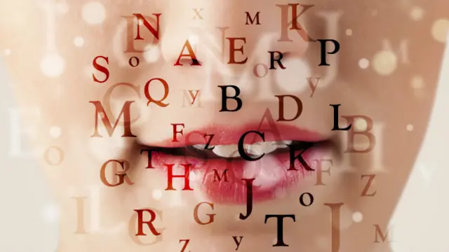 Letras sobre unos labios