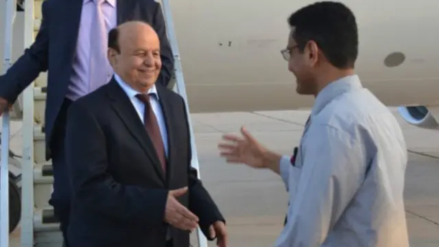 عبدربه منصور هادی روز ۲۲ سپتامبر وارد عدن شد