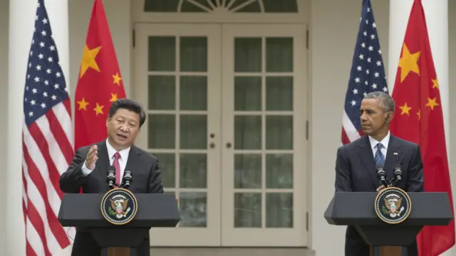 中國國家主席習近平與美國總統奧巴馬