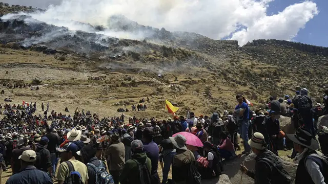Marcha campesina en contra de Las Bambas