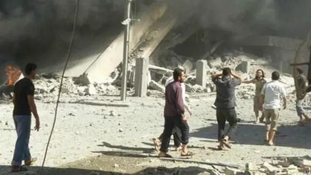 بدھ کو روسی فضائی حملے میں شمالی حمس سمیت تلبیش کو نشانہ بنایا گیا