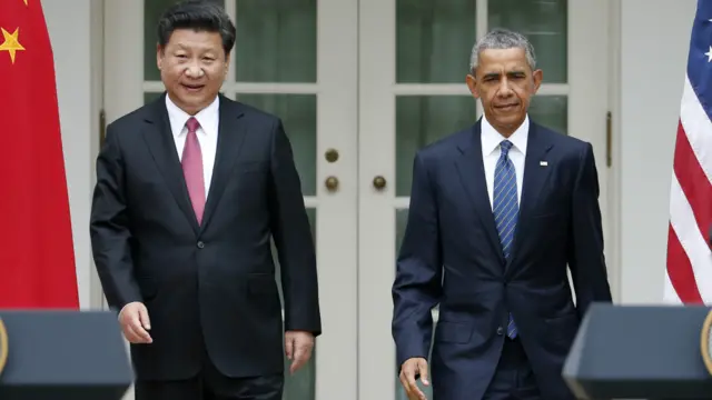 中国国家主席习近平和美国总统奥巴马