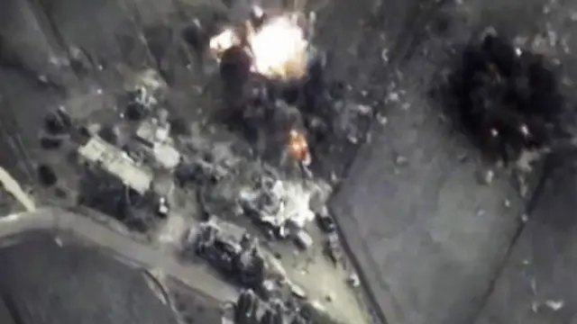 Аэросъемка бомбежки