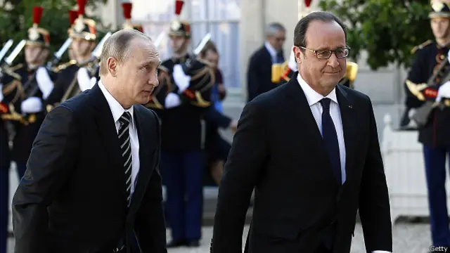 Владимир Путин и Франсуа Олланд