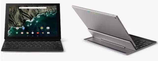 صفحه نمایش تبلت پیکسل سی ۱۰.۲ اینچ است و می‌تواند به یک کیبورد جانبی سخت متصل شود