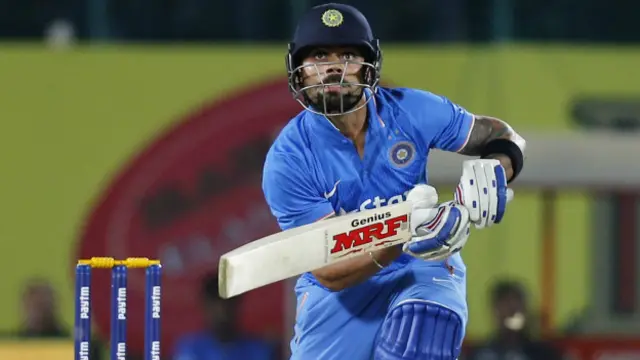 کوہلی نے 29 میچوں کی 27 اننگز میں 46.13 کی اوسط سے ہزار رنز پورے کیے