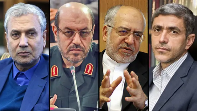  علی طیب‌نیا، محمدرضا نعمت‌زاده، حسین دهقان و علی ربیعی، وزرای اقتصاد، صنعت، دفاع و تعاون نویسندگان این نامه هستند