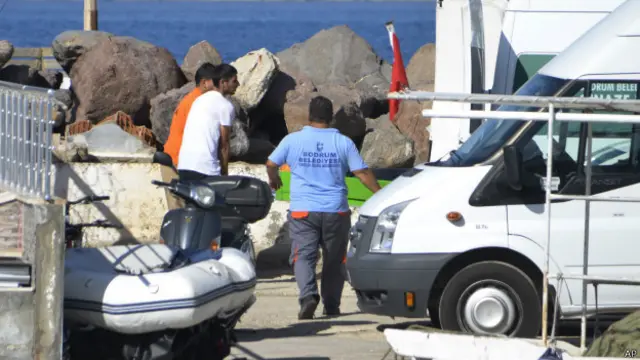 ग्रीस के कोस द्वीप पर शव