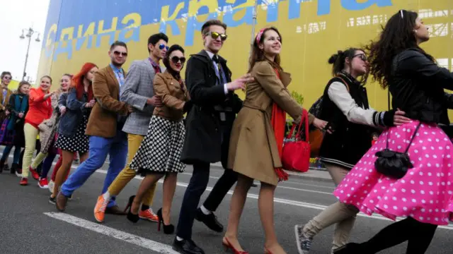 Конкурс стиляг на Хрещатику 